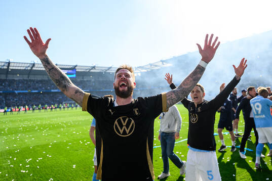 Malmö FFs Pontus Jansson jublar