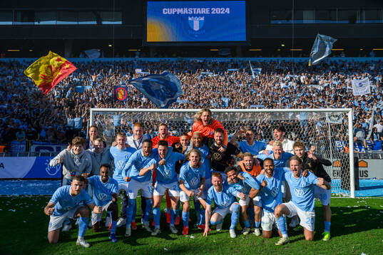 Malmö FFs spelare jublar