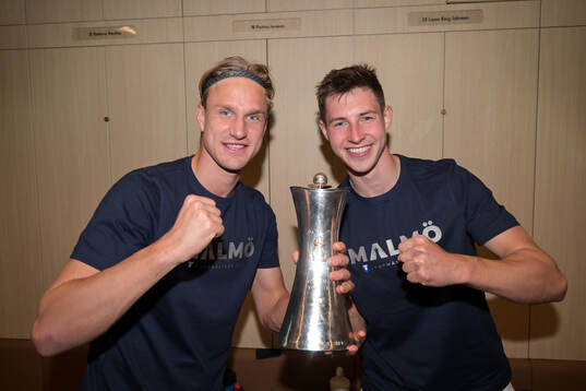 Malmö FFs Erik Botheim och Lasse Berg Johnsen