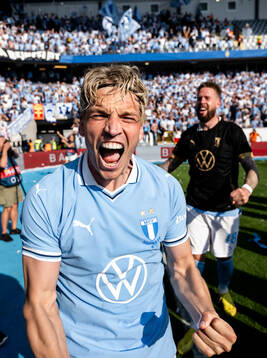 Malmö FFs Jens Stryger Larsen jublar