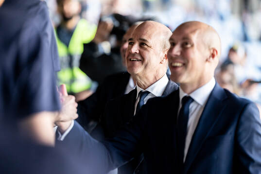 Svenska Fotbollförbundets ordförande Fredrik Reinfeldt