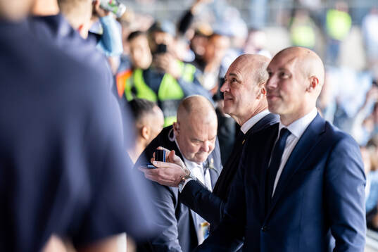 Svenska Fotbollförbundets ordförande Fredrik Reinfeldt