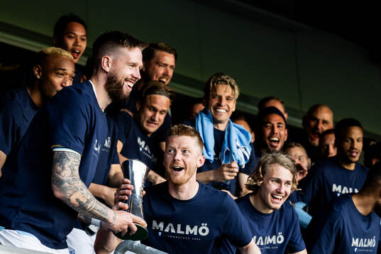 Malmö FFs Pontus Jansson och Anders Christiansen höjer