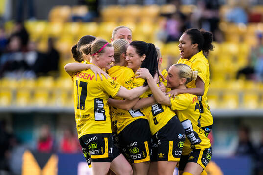 Elfsborgs Izabella Bergström jublar