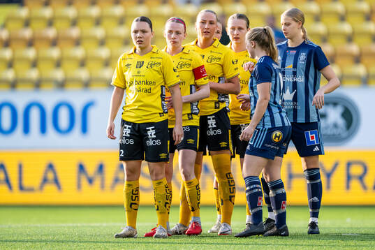 Elfsborgs Hedvig Petersson, Leann Nyström och Stina Jensen