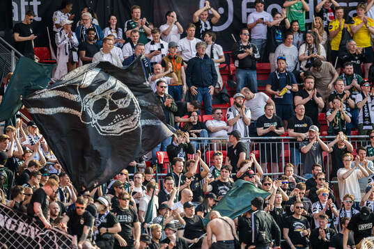 Spectators in the stands