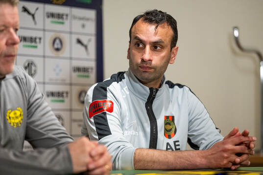 Brommapojkarnas tränare Andreas Engelmark
