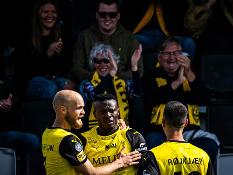 Mjällbys Silas Nwankwo, Viktor Gustafson och Nicklas