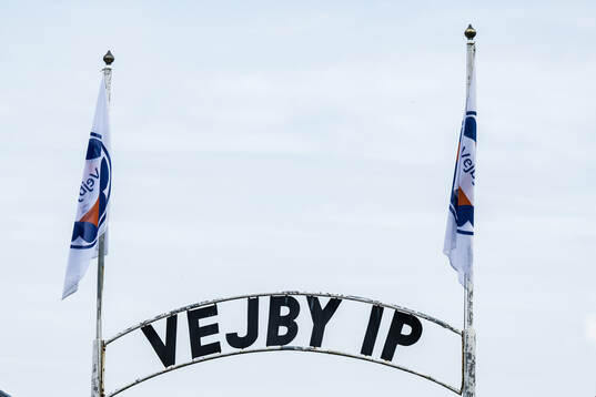 Exteriör av Vejby IPunder fotbollsmatchen i Division 3