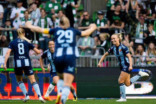 Djurgårdens Tove Almqvist jublar