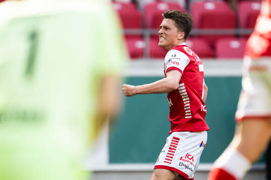 Kalmars Kevin Jensen jublar