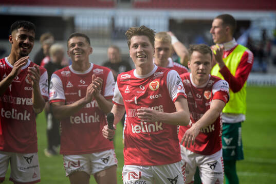 Kalmars Kevin Jensen jublar