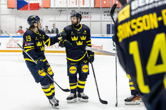 Marcus Sörensen and Lukas Bengtsson celebrate