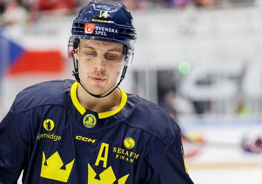 Joel Eriksson Ek of Sweden looks dejected