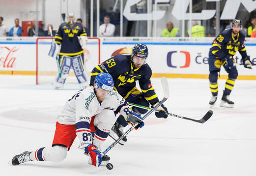 Michal Kovarcik of Czech Republic and Linus Johansson of