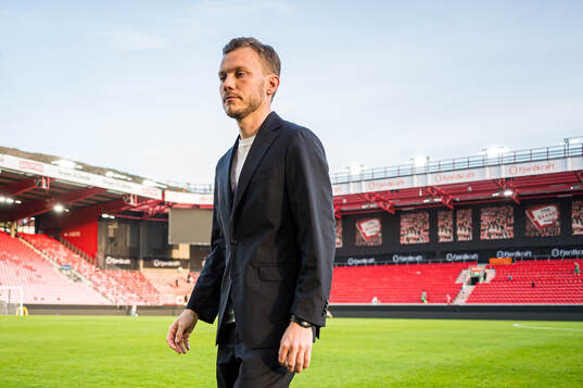Alfred Johansson, head coach of Rosenborg, looks dejected