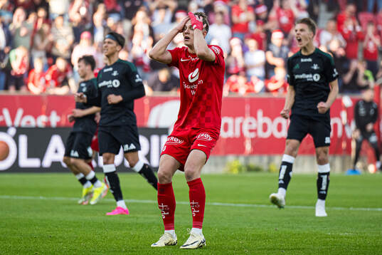 Emil Kornvig of Brann looks dejected