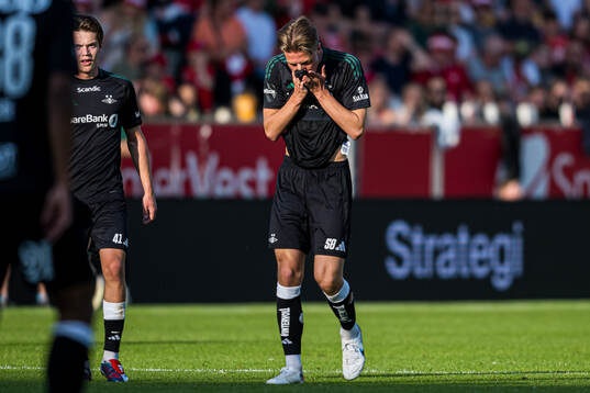 Håkon Volden of Rosenborg looks dejected