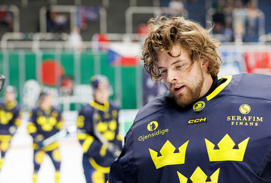Goaltender Samuel Ersson of Sweden