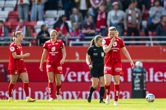 Signe Gaupset of Brann looks dejected