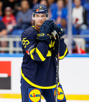 André Burakovsky of Sweden looks dejected