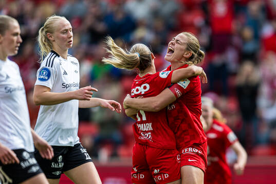 Marthine Østenstad of Brann celebrates
