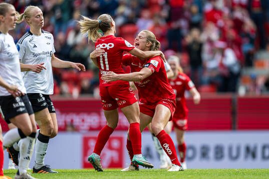 Marthine Østenstad of Brann celebrates