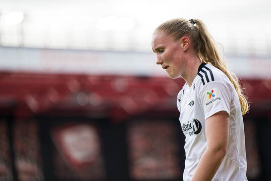 Sara Hørte of Rosenborg looks dejected