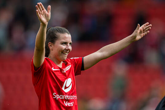 Cecilie Redisch Kvamme of Brann celebrates