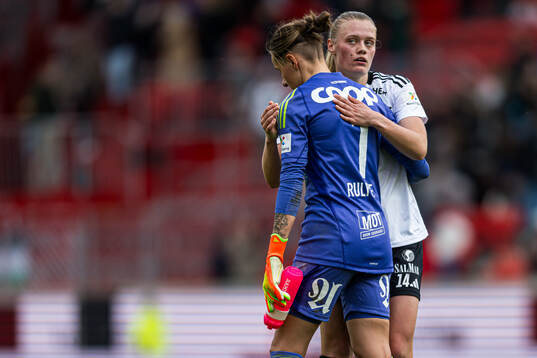 Rugile Rulyte and Mathilde Hauge Harviken of Rosenborg
