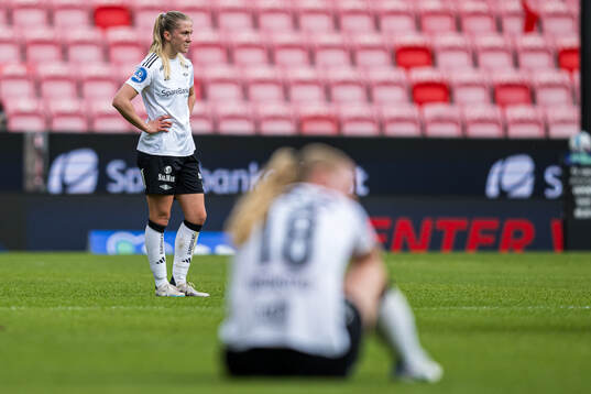 Emilie Nautnes of Rosenborg looks dejected