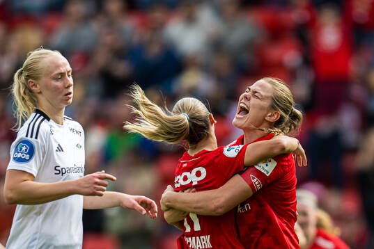 Marthine Østenstad of Brann celebrates