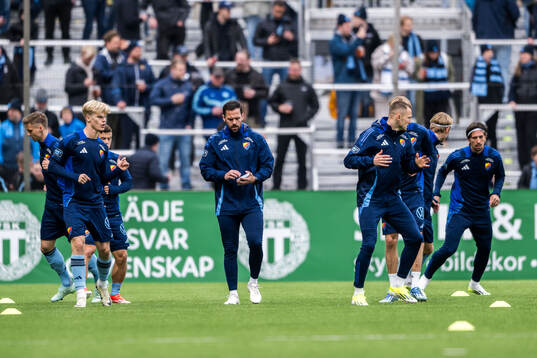 Djurgårdens Lucas Bergvall och Piotr Johansson