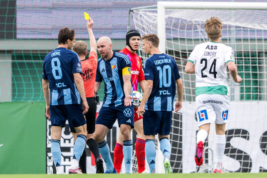 Djurgårdens Marcus Danielson får en varning