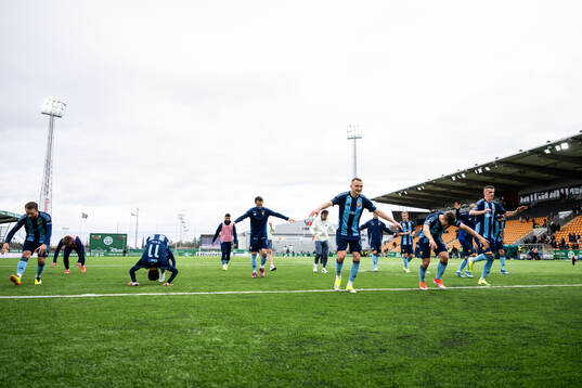 Djurgårdens spelare jublar