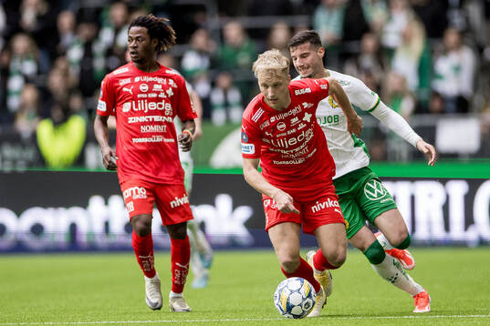 Värnamos Victor Larsson och Hammarbys Viktor Dukanovic