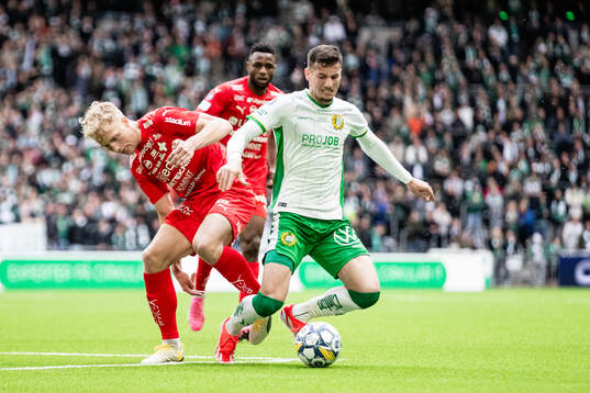 Värnamos Victor Larsson och Hammarbys Viktor Djukanović