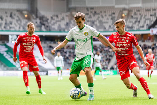 Hammarbys Hampus Skoglund och Värnamos Albin Lohikangas