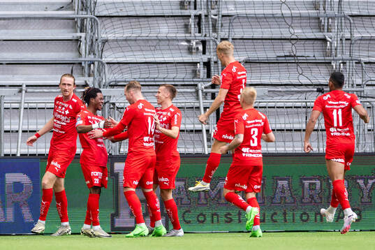 Värnamos Hampus Näsström jublar