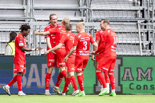 Värnamos Hampus Näsström jublar