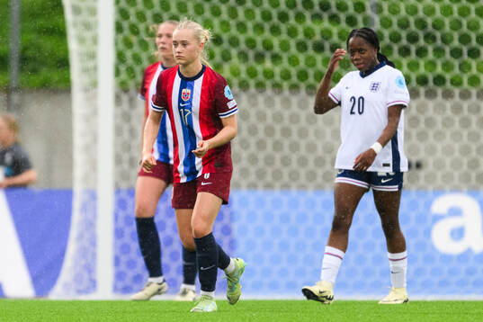 Tommine Enger of Norway looks dejected