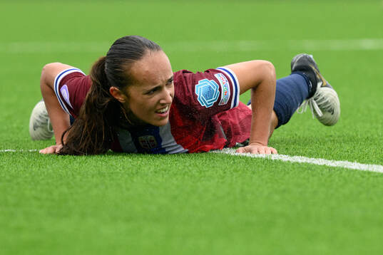 Estella Turflinger of Norway looks dejected