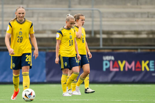 Maja Nilsson of Sweden looks dejected