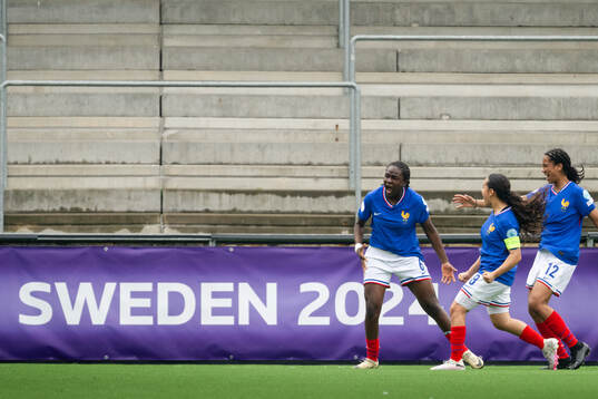 Anais Ebayilin of France celebrates the 0-1 goal