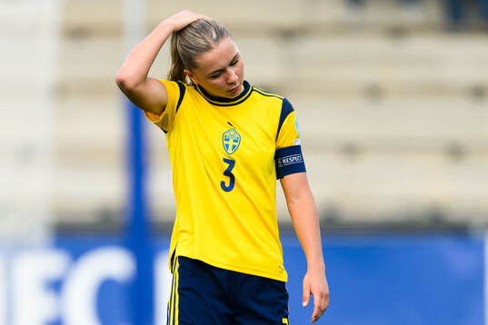 Alice Broman of Sweden looks dejected