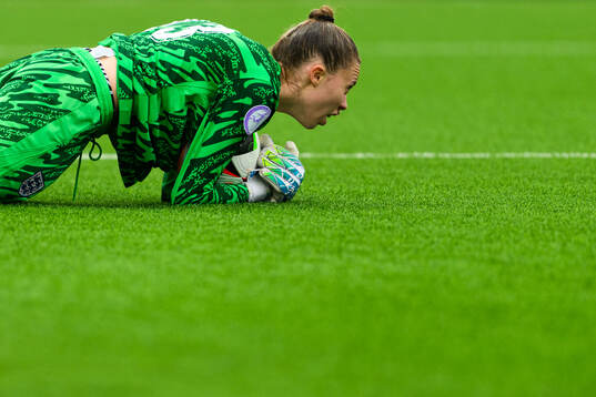 Goalkeeper Rebekah Dowsett of England
