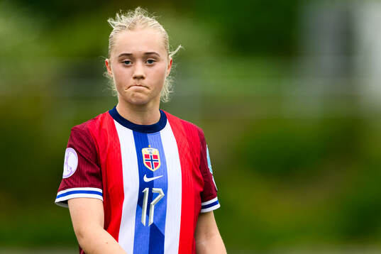 Tommine Enger of Norway looks dejected