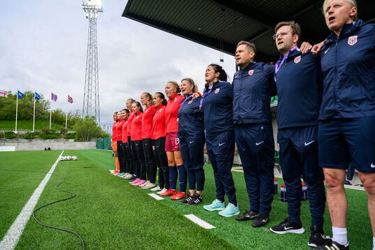 Players and staff of Norway