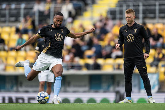 Malmö FFs Isaac Kiese Thelin och Anders Christiansen