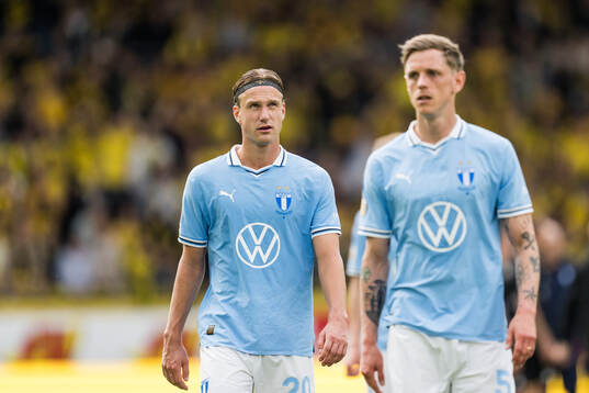 Malmö FFs Erik Botheim och Søren Rieks deppar